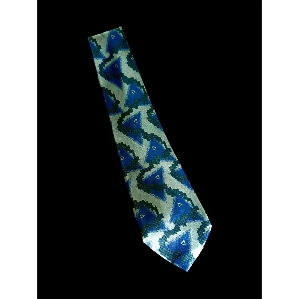 GIORGIO ARMANI made in ITALY 100% Silk Tie Men's Teal‎ Necktie